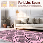 Hand Drawn Rose Pattern Print Rug