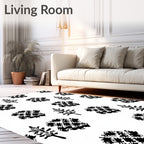 Black Pine Grove Minimalist Rug