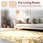 Delicate Floral Branches Beige Rug