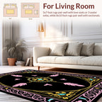 Elegant Scrollwork With Floral Accents Design Rug