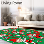 Festive Red Elf Christmas Celebration Rug