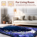 Celestial Moon Garden Floral Rug