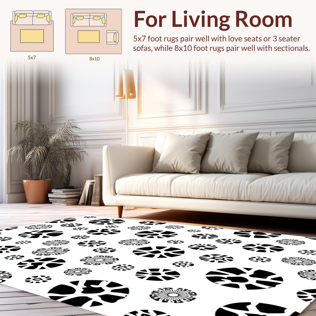 Abstract Organic Pattern Circles Rug