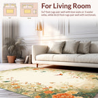 Whimsical Floral Birds Pattern Rug