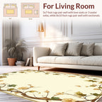 Vine and Blossom Naturalistic Border Design Rug