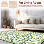 Lush Green Leaf Vine Pattern Rug