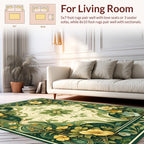 Art Nouveau Floral Swirls Pattern Rug