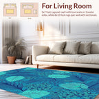 Tropical Leaf Pattern Rug