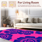 Bold Flower hearts Pattern Rug