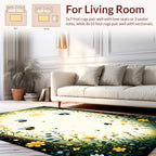 Whimsical Bee Garden Landscape Pattern Rug