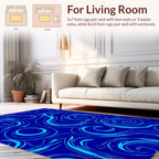 Abstract Swirl Wave Design Rug