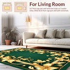 Gilded Floral Vines Edge Pattern Rug