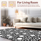 Groovy Floral Sunburst Pattern Rug