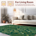 Dark Forest Fern Pattern Design Rug