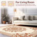 Ornate Sunburst Mandala Floral Design Rug