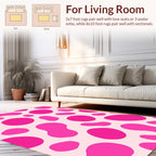 Bright Pink Blob Pattern Rug