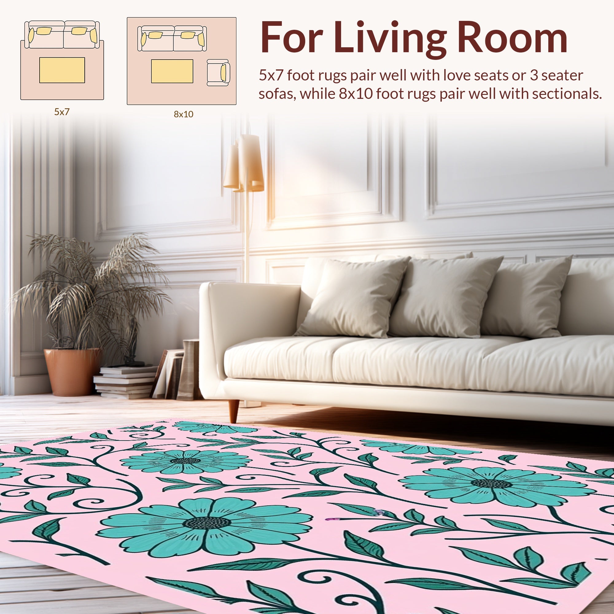 Floral Vine Pattern Rug