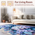 Pastel Hydrangea Bloom Pattern Rug