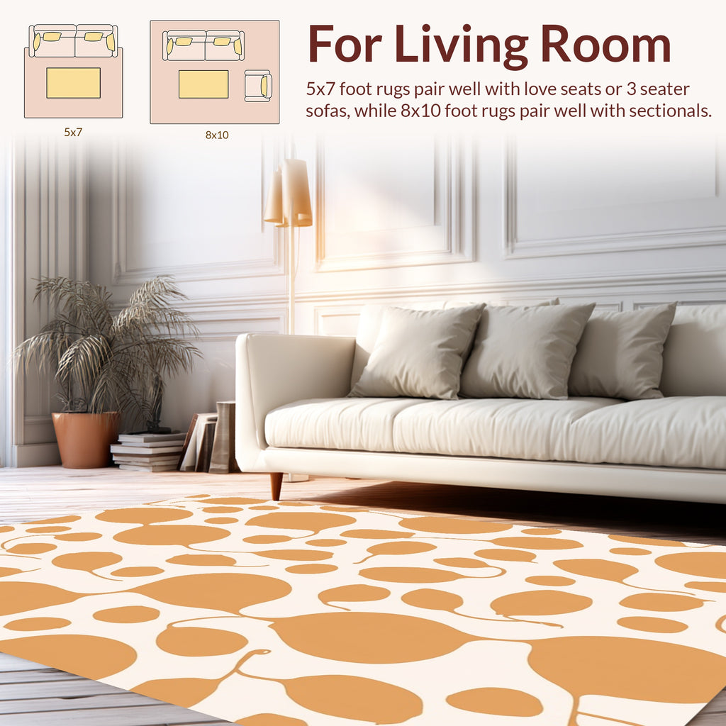 Modern Organic Amber Shapes Rug