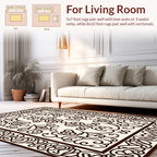 Elegant Classic Scrollwork Floral Pattern Rug