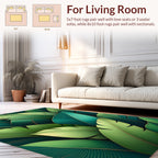 Tropical Leaf Pattern Design Rug