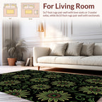 Tender Green Floral Vine Rug