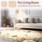 Botanical Butterfly Whimsical Garden Rug