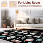 Educational Doodle Pattern Rug