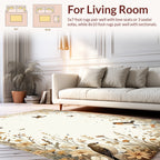 Whimsical Birds Floral Meadow Design Rug