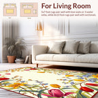 Vibrant Floral Botanical Garden Design Rug