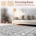 Abstract Geometric Line Art Rug