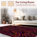 Vibrant Swirl Abstract Pattern Rug