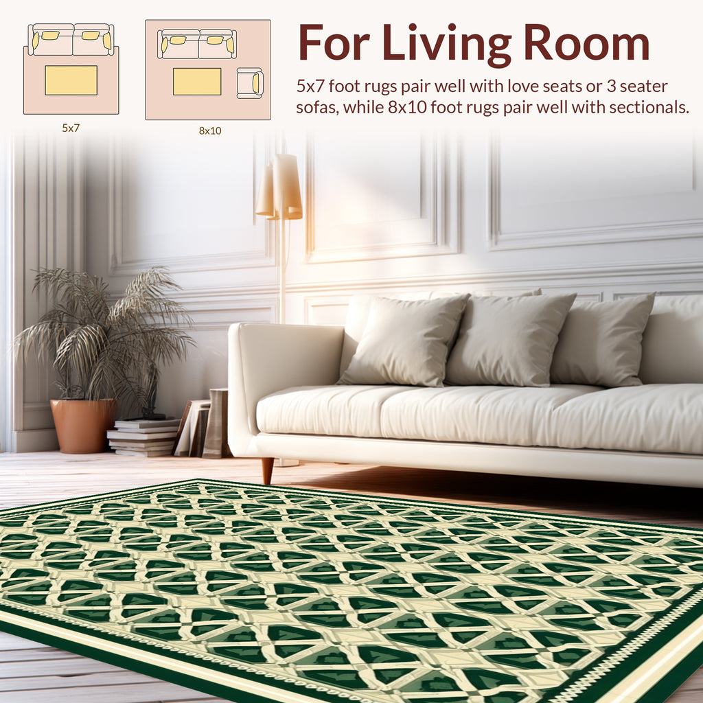 Geometric lattice pattern Rug