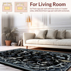 Art Nouveau Insect Floral Pattern Rug