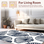 Fan Outline Botanical Pattern Rug