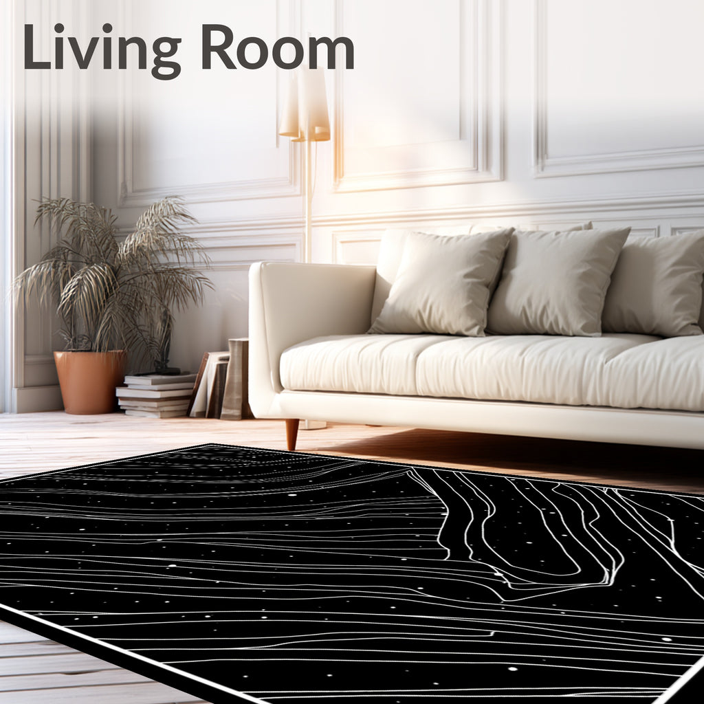 Cosmic Swirls and Stars Rug