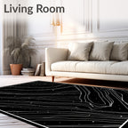 Cosmic Swirls and Stars Rug