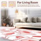 Organic Coral Swirl Abstract Pattern Rug