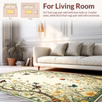 Whimsical Nature Butterfly Floral Pattern Rug