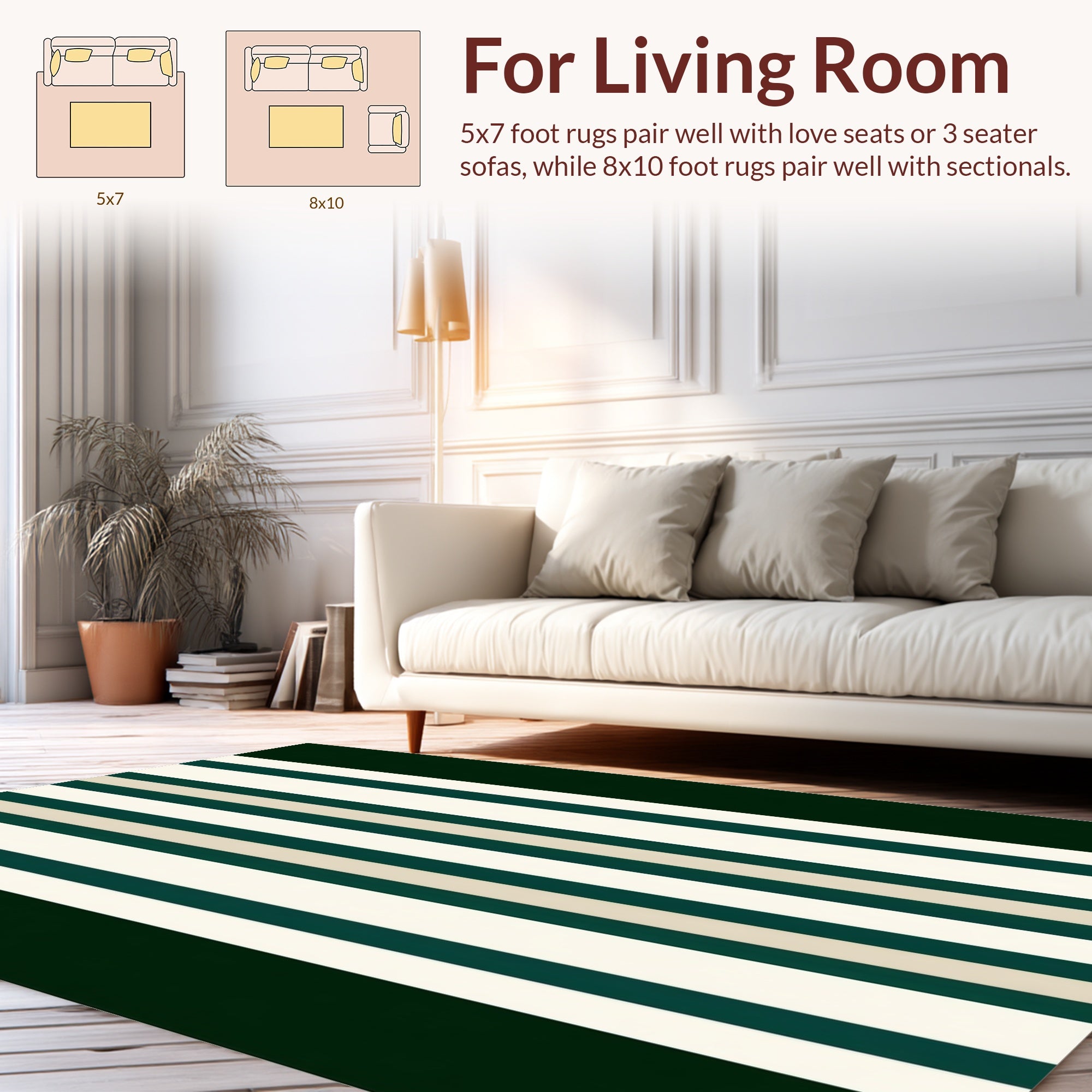 Bold Vertical Stripe Pattern Rug