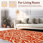 Crimson Medallion Ornamental Pattern Rug