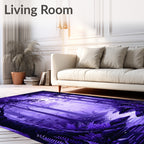 Enchanted Purple Forest Stream Design Rug