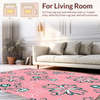 Art Nouveau Floral Scroll Pattern Rug