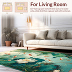 Serene Koi Fish Lotus Garden Rug