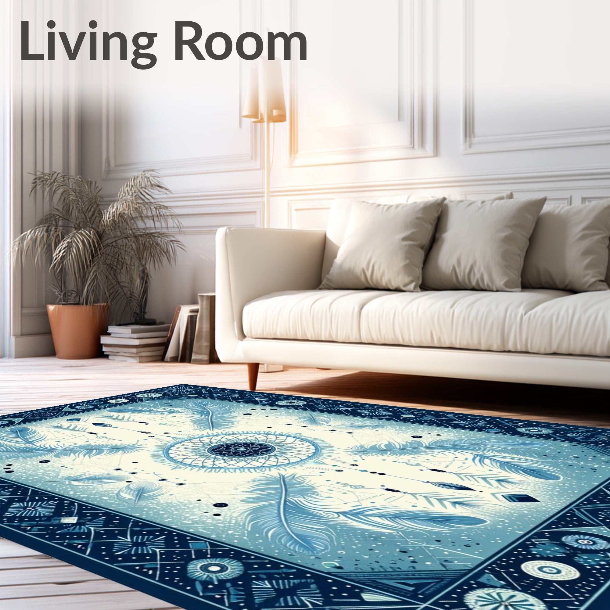Dreamcatcher Feather Tribal Pattern Rug