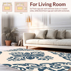 Classic Floral Damask Pattern Design Rug