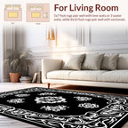 Bold Paisley Floral Pattern Rug