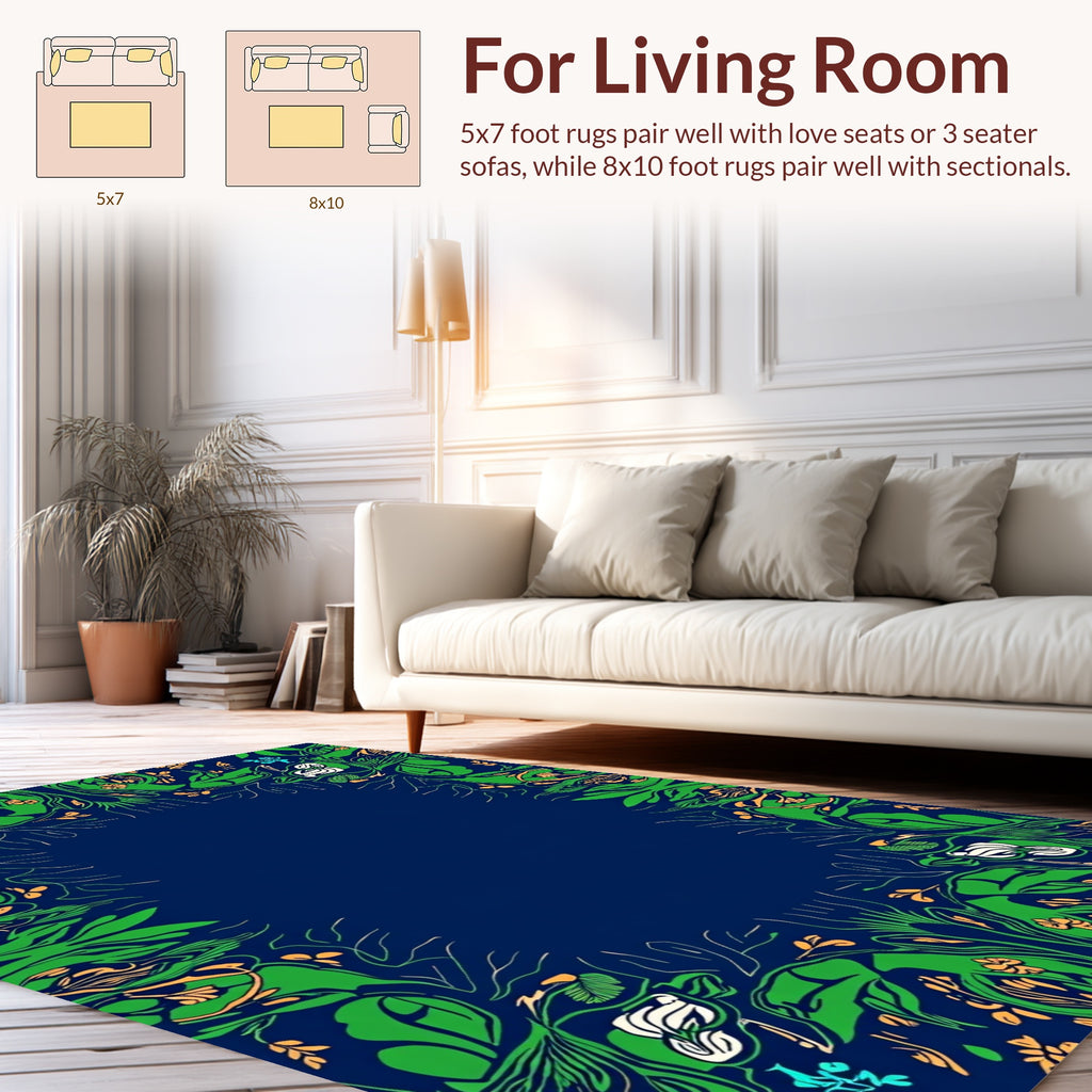 Art Nouveau Floral Vine Pattern Rug