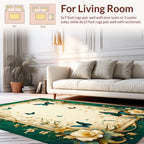 Whimsical Butterflies Floral Botanical Design Rug