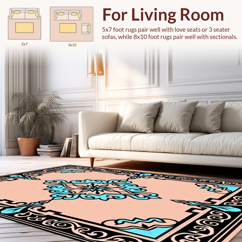 Traditional Geometric Floral Medallion Rug